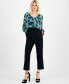 ფოტო #4 პროდუქტის Petite Printed V-Neck Long-Sleeve Top, Created for Macy's