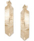 ფოტო #3 პროდუქტის Textured Angular Small Hoop Earrings in 10k Gold, 7/8"