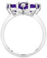 ფოტო #3 პროდუქტის Amethyst (3-1/4 ct. t.w.) & Diamond Accent Flower Ring in Sterling Silver