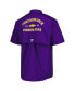 Фото #4 товара Men's Purple LSU Tigers Bonehead Button-Up Shirt
