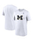 Men's White Michigan Wolverines Primetime Legend Logo T-Shirt