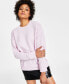 Фото #3 товара Women's Fuzzy-Knit Crewneck Sweater, Created for Macy's