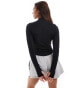 Фото #4 товара TALA Sculpt Seamless ribbed zip through jacket in black