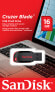 Фото #2 товара SanDisk Cruzer Blade, 16 GB, USB Type-A, 2.0, Capless, 2.5 g, Black, Red