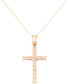 Macy's textured Cross 18" Pendant Necklace