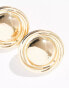 ASOS DESIGN stud earrings with round vintage look design in gold tone