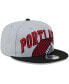 Фото #3 товара Men's Gray, Black Portland Trail Blazers Tip-Off Two-Tone 9FIFTY Snapback Hat