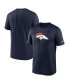 Фото #1 товара Men's Navy Denver Broncos Legend Logo Performance T-shirt