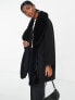 Фото #1 товара River Island faux fur swing coat in black