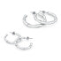Essenza SAWA10/11 recycled silver modern hoop earrings