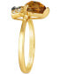 ფოტო #3 პროდუქტის Chocolatier® Cinnamon Citrine (7/8 ct. t.w.) & Diamond (1/8 ct. t.w.) Bee Ring in 14k Gold