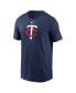 ფოტო #2 პროდუქტის Men's Navy Minnesota Twins Fuse Logo T-Shirt