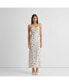 ფოტო #1 პროდუქტის Women's Ruched Floral Strappy Maxi Dress