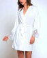 ფოტო #1 პროდუქტის Ultra Soft Lace Trimmed Robe Lingerie