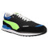 Фото #2 товара Puma City Rider Electric Lace Up Mens Black, Blue Sneakers Casual Shoes 382045-