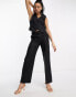 Фото #4 товара & Other Stories co-ord linen mix tailored trousers in black