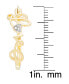 ფოტო #3 პროდუქტის Diamond Accent Love Hoop Earrings in 14K Gold Plate
