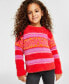 Фото #1 товара Holiday Lane Little Girls Fair Isle Crewneck Sweater, Created for Macy's