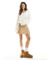 Miss Selfridge boxy pocket detail cardigan in cream