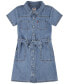 ფოტო #1 პროდუქტის Big Girls Utility Buttoned Denim Dress