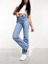 Фото #2 товара Vero Moda hailey straight leg jeans in medium blue