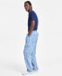 ფოტო #4 პროდუქტის Men's Soft Utility Ocean Blue Cargo Jeans, Created for Macy's