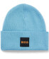 Фото #1 товара Men's Double-Layer Patch Beanie Hat