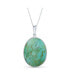 ფოტო #3 პროდუქტის Blue Turquoise Large Oval Wishing Tree Family Tree Of Life Pendant Necklace Western Jewelry For Women .925 Sterling Silver