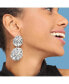 Women's Silver Dented Drop Earrings