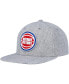 Men's Heather Gray Detroit Pistons Hardwood Classics 2.0 Snapback Hat