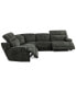 Фото #6 товара Sebaston 4-Pc. Fabric Sectional with 2 Power Motion Recliners, Created for Macy's