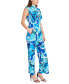 ფოტო #3 პროდუქტის Women's Mock Neck Tie-Back Jumpsuit