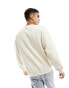 Фото #8 товара ASOS DESIGN oversized sweatshirt in off white with ski chest print