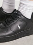 Polo Ralph Lauren masters court trainer in black with pony logo