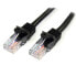 Фото #1 товара StarTech.com Cat5e Patch Cable with Snagless RJ45 Connectors - 3m - Black - 3 m - Cat5e - U/UTP (UTP) - RJ-45 - RJ-45