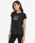 ფოტო #3 პროდუქტის Women's Metallic-Logo Crewneck T-Shirt