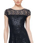 ფოტო #3 პროდუქტის Sequined Lace Midi Dress