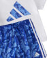 Фото #3 товара Костюм для малышей Adidas Комплект Футболка с коротким рукавом и печатные шорты 3 полоски, 2 шт.