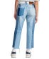 Women's 90s Loose Crop Spliced Jeans