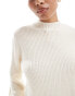 Selected Femme jumper with oversized sleeves in cream