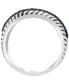 ფოტო #3 პროდუქტის EFFY® Sapphire Multi-Row Stack Look Statement Ring (1/3 ct. t.w.) in Sterling Silver & 18k Gold