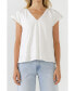 ფოტო #2 პროდუქტის Women's Knit Balloon Sleeve Top