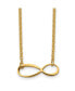 ფოტო #1 პროდუქტის Polished Yellow IP-plated Infinity Symbol Cable Chain Necklace