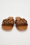 Фото #4 товара Flat slider sandals with knots ZARA