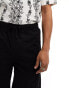 Selected Homme loose fit ripstop shorts in black