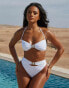 Фото #2 товара Moda Minx X Savannah-Shae Richards amour high waist bikini bottom in white