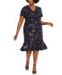 ფოტო #9 პროდუქტის Plus Size Side-Twist Flounce-Hem Sheath Dress