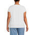 Фото #4 товара Plus Size Short Sleeve Slub Wedge T-Shirt