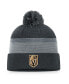Фото #2 товара Men's Charcoal Vegas Golden Knights Authentic Pro Home Ice Cuffed Knit Hat with Pom