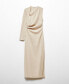 Women's Asymmetric Draped Gown